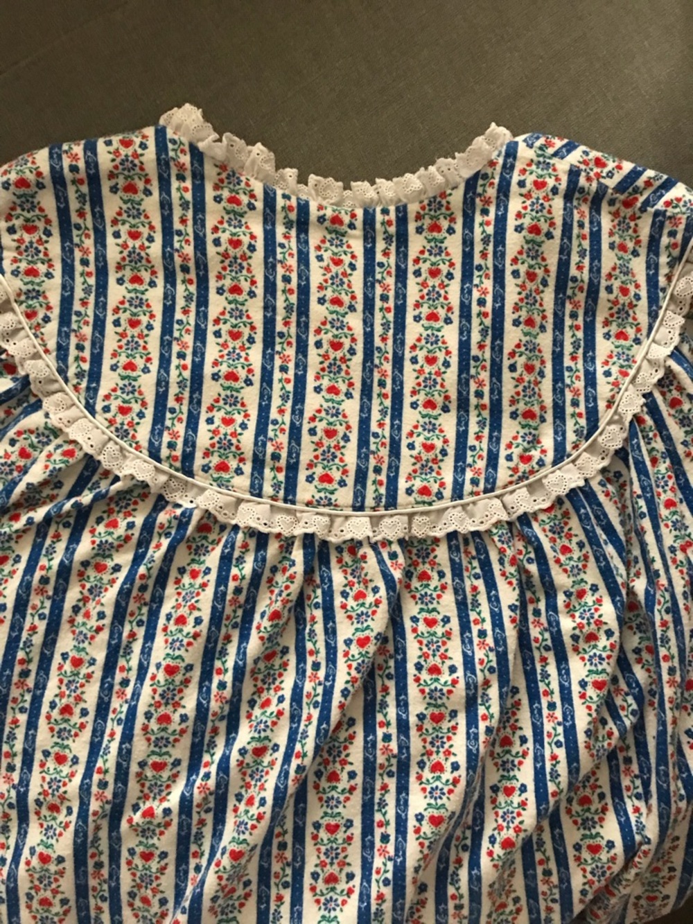 Vintage Cotton Lanz of Salzburg Flannel Nightgown - Picture 7 of 12